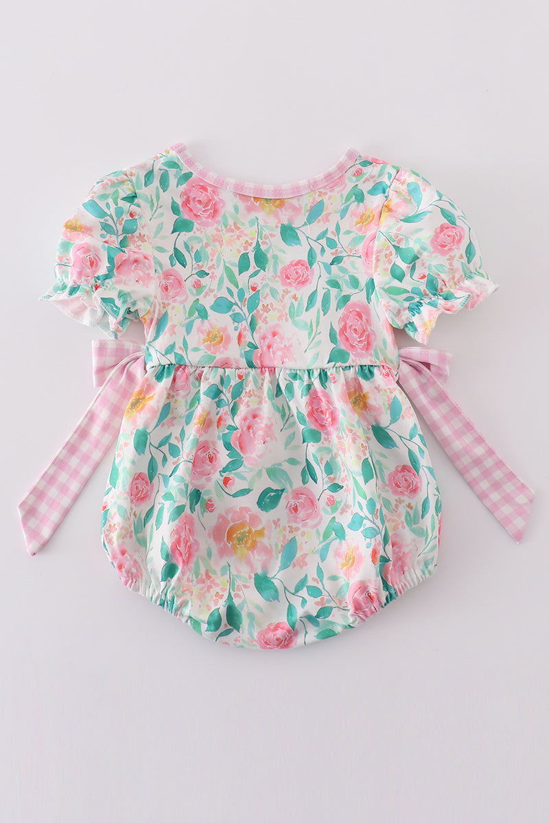 Pastel petal charm print girl bubble