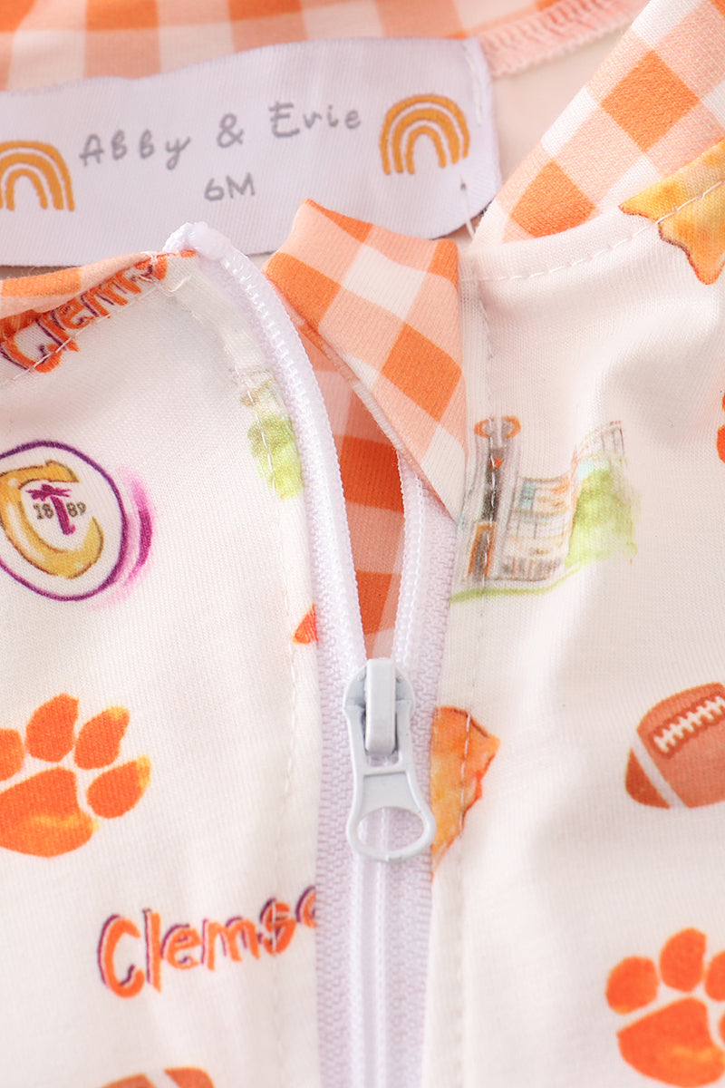 Clemson football baby boy romper