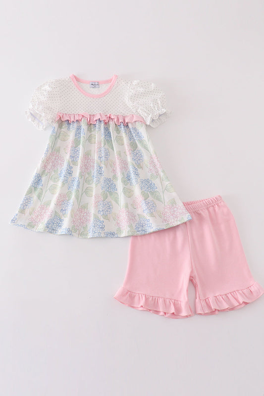 Pink Blossom Serenity print girl set