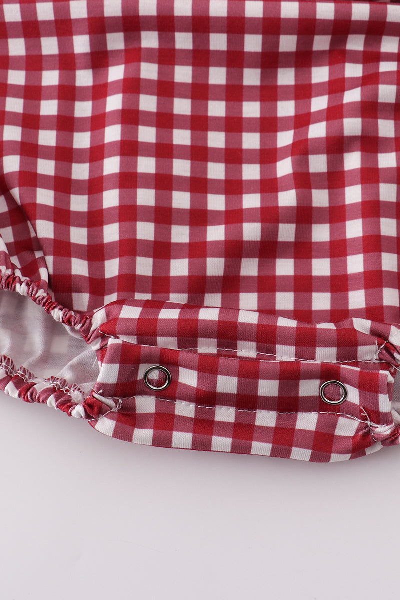 Alabama embroidery girl gingham bubble